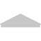 Ekena Millwork Peaked Cap 3 Spoke Architectural PVC Combination Pediment, 68"W x 23-7/8"H x 2-3/4"P (Pitch 6/12) PEDPC068X240PKC03 - alternate 4